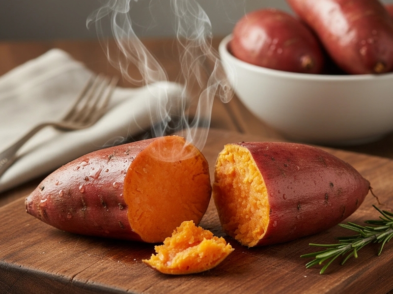 Có thể thay một phần cơm bằng khoai lang, yến mạch hoặc gạo lứt để đa dạng nguồn tinh bột.